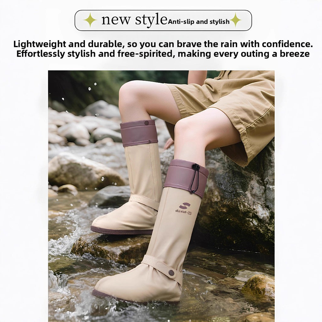 High-Tube PVC Waterproof Non-Slip Rain Shoe Covers