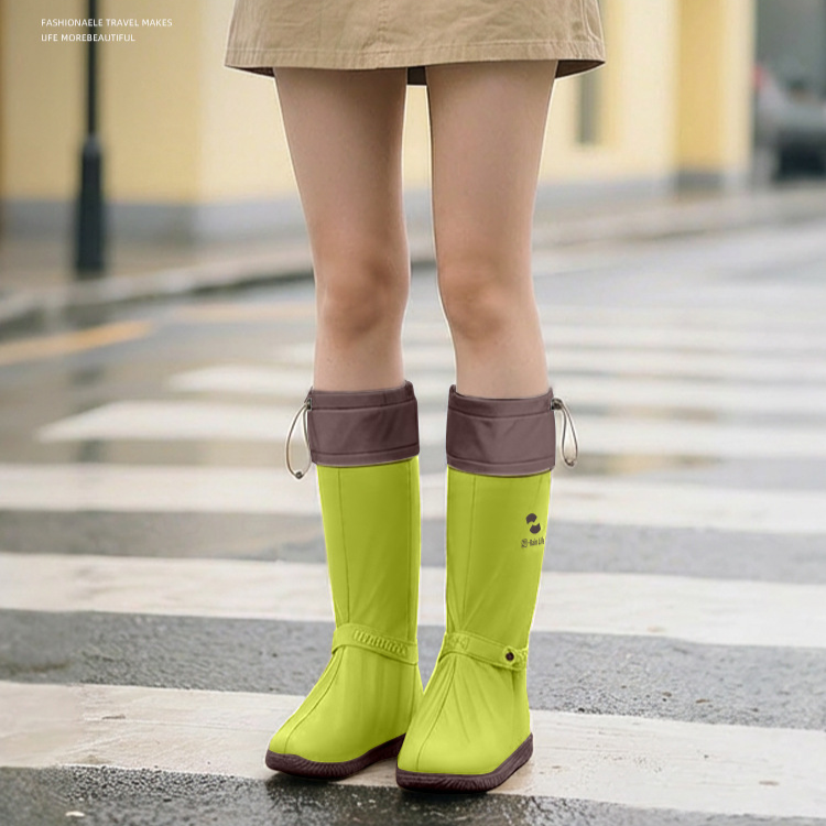 High-Tube PVC Waterproof Non-Slip Rain Shoe Covers