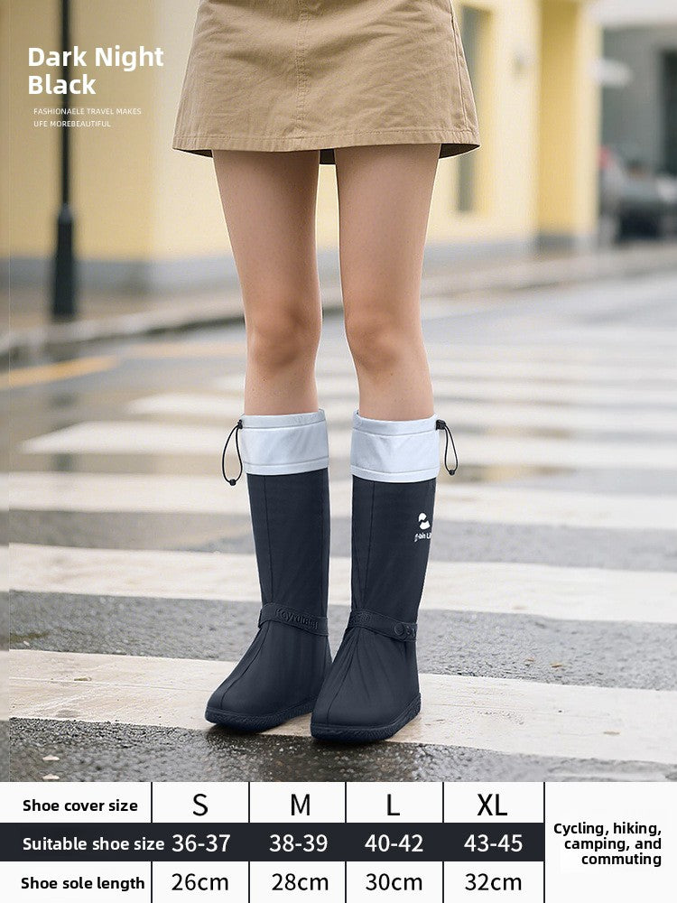 High-Tube PVC Waterproof Non-Slip Rain Shoe Covers