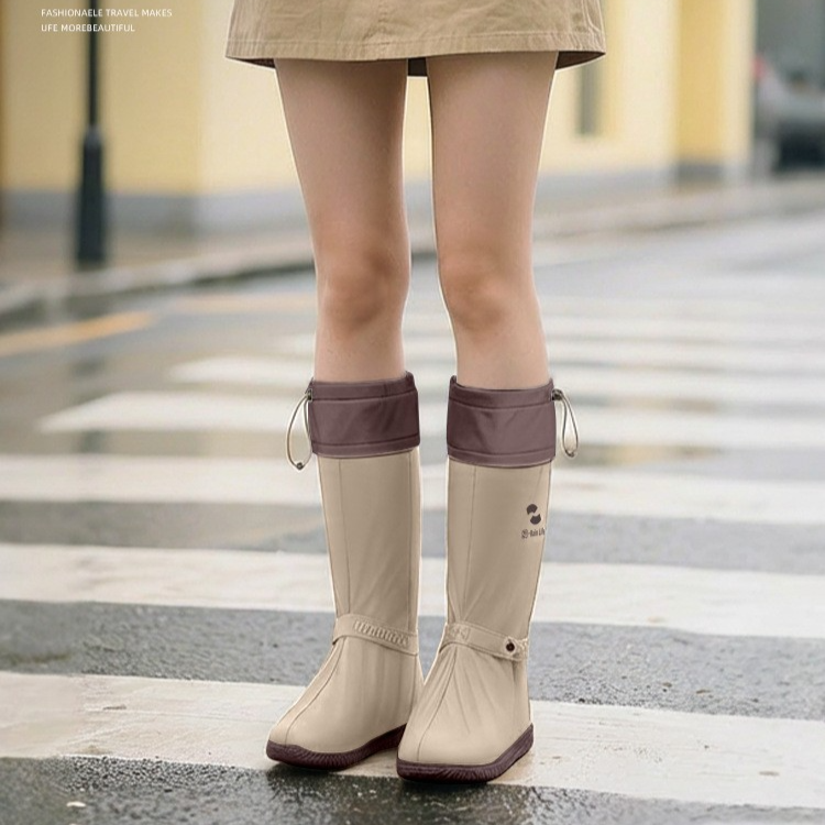 High-Tube PVC Waterproof Non-Slip Rain Shoe Covers