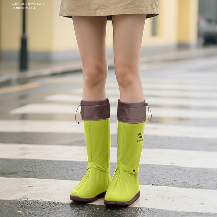 High-Tube PVC Waterproof Non-Slip Rain Shoe Covers