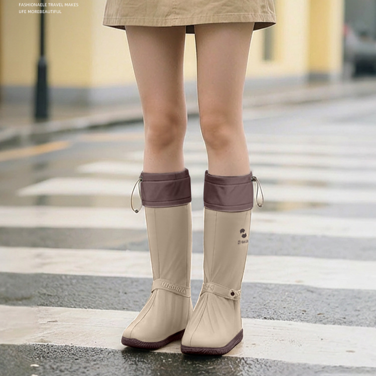 High-Tube PVC Waterproof Non-Slip Rain Shoe Covers